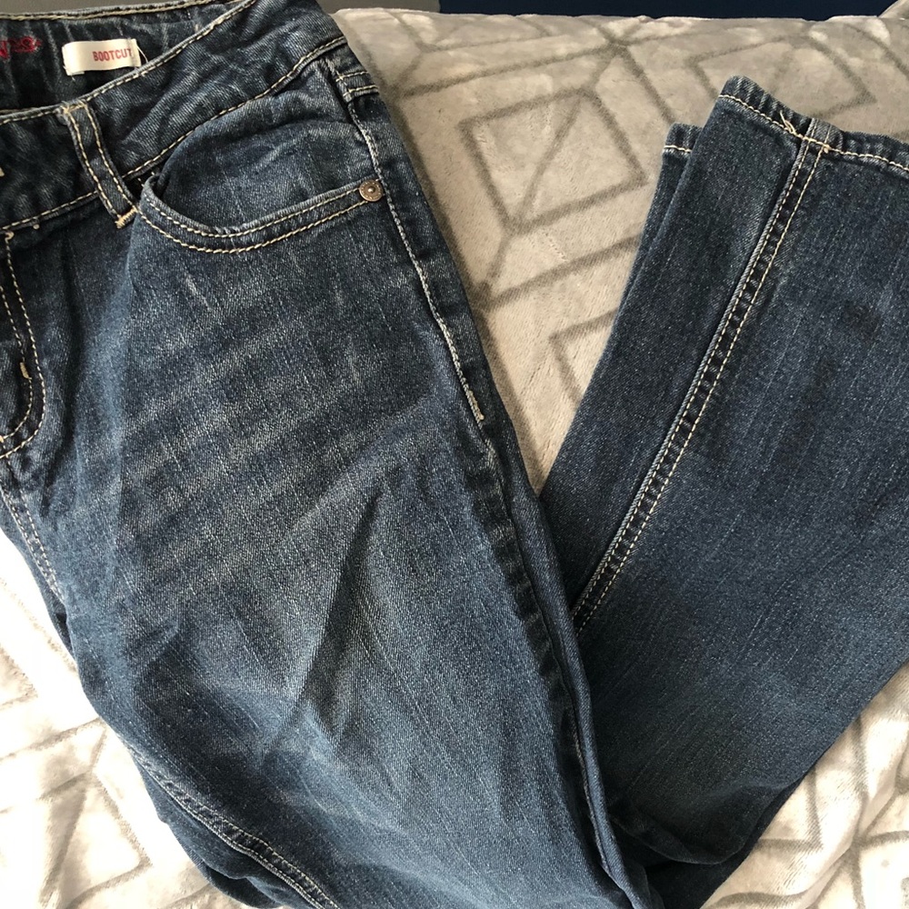 Girls Arizona Adjustable Waist Bootleg Jean Sz12.5